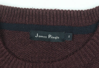 Mens UK Size S James Pringle Brown Pullover Jumper