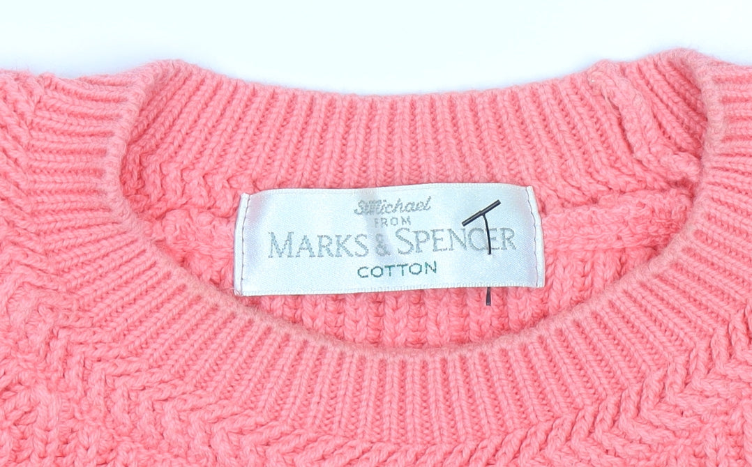 Womens UK Size 10 Marks and Spencer Pink Pullover Jumper