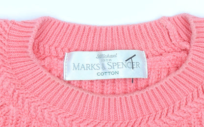 Womens UK Size 10 Marks and Spencer Pink Pullover Jumper