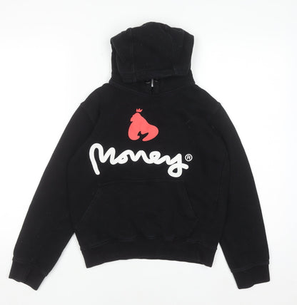 Boys UK Size 12-13 Years Money Black Pullover Hoodie