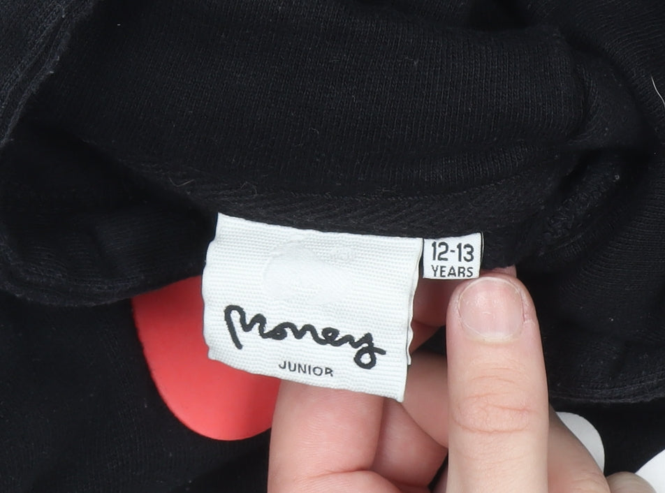 Boys UK Size 12-13 Years Money Black Pullover Hoodie