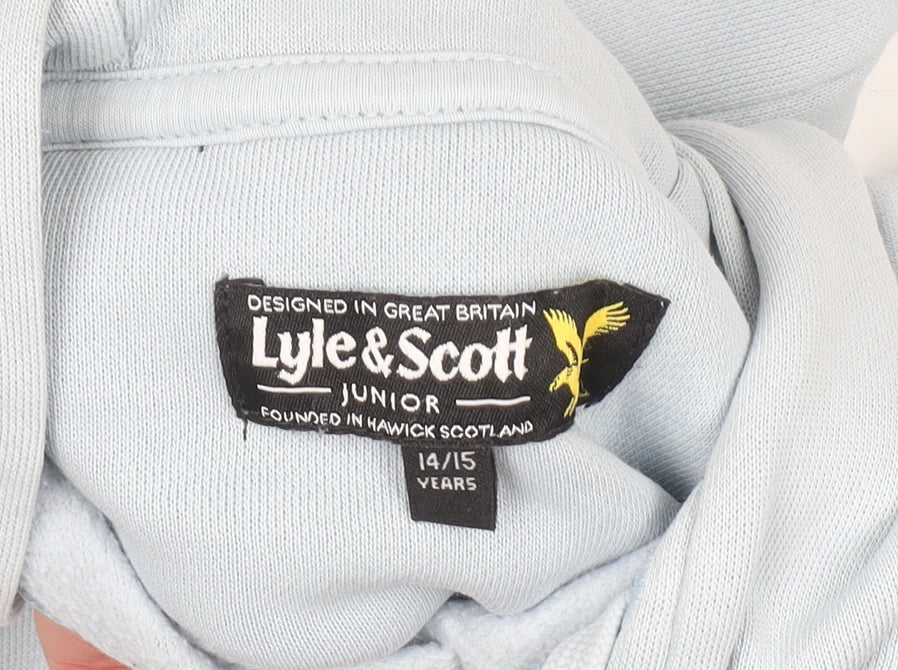 Boys UK Size 14-15 Years Lyle & Scott Blue Pullover Hoodie