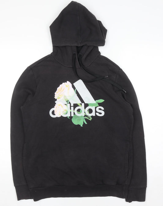 Womens UK Size M adidas Black Pullover Hoodie