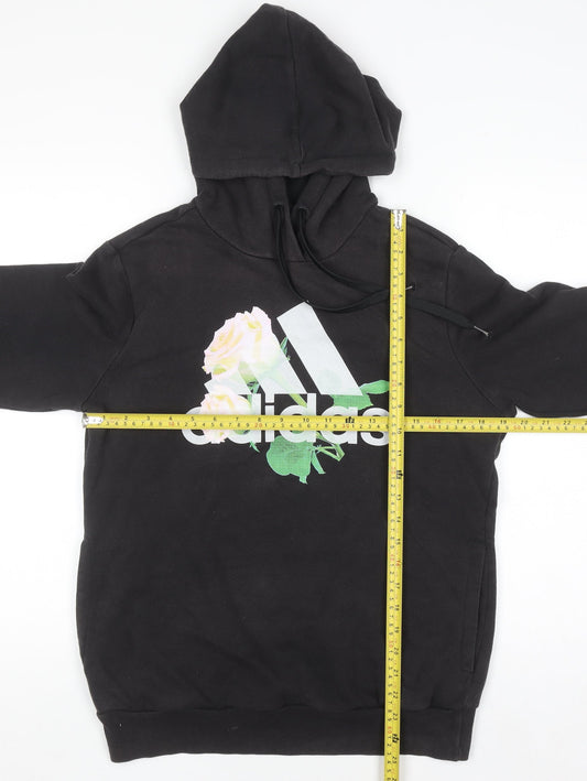 Womens UK Size M adidas Black Pullover Hoodie