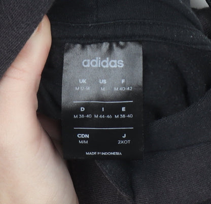 Womens UK Size M adidas Black Pullover Hoodie