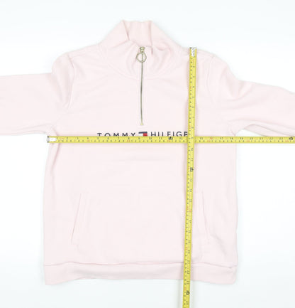 Womens UK Size M Tommy Hilfiger Pink Pullover Sweatshirt