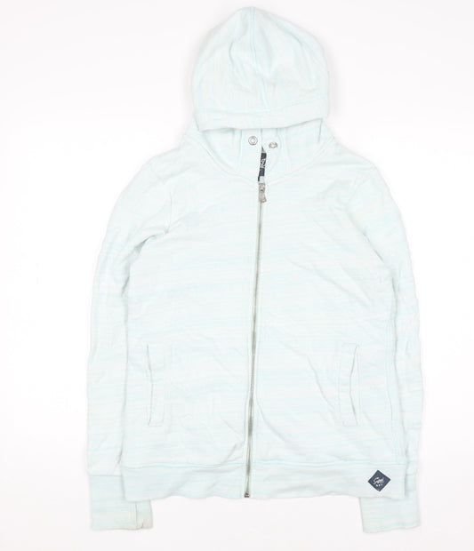 Womens UK Size L Superdry Blue Full Zip Hoodie
