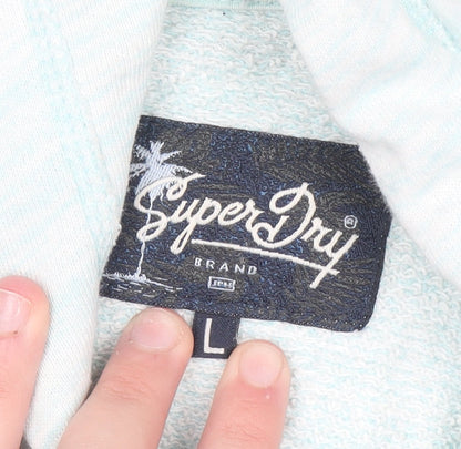 Womens UK Size L Superdry Blue Full Zip Hoodie