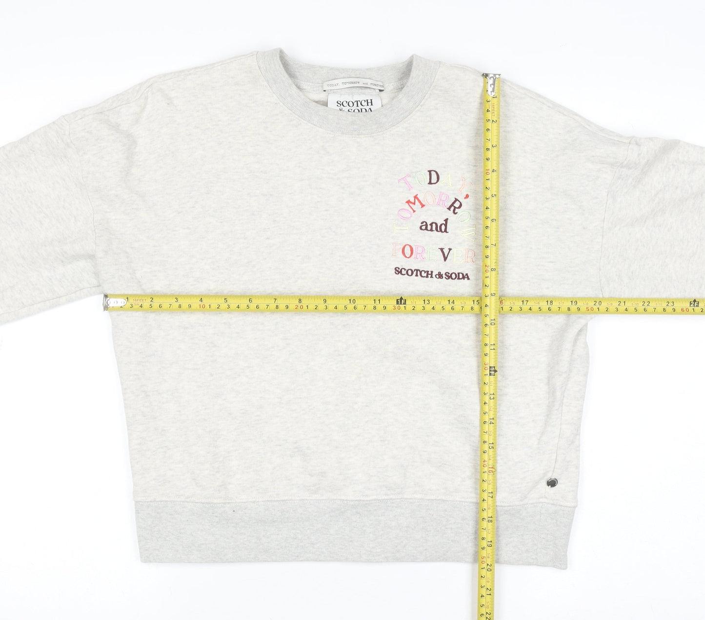 Womens UK Size S Scotch & Soda Grey Pullover Sweatshirt