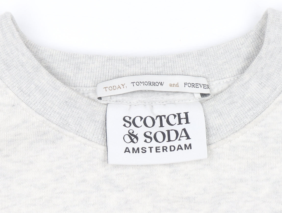 Womens UK Size S Scotch & Soda Grey Pullover Sweatshirt