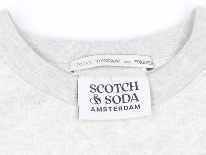 Womens UK Size S Scotch & Soda Grey Pullover Sweatshirt
