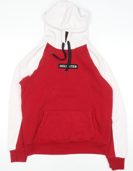 Mens UK Size S Hollister Red Pullover Hoodie
