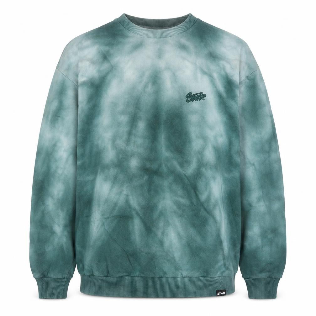 Mens UK Size S Pull & Bear Green Pullover Sweatshirt
