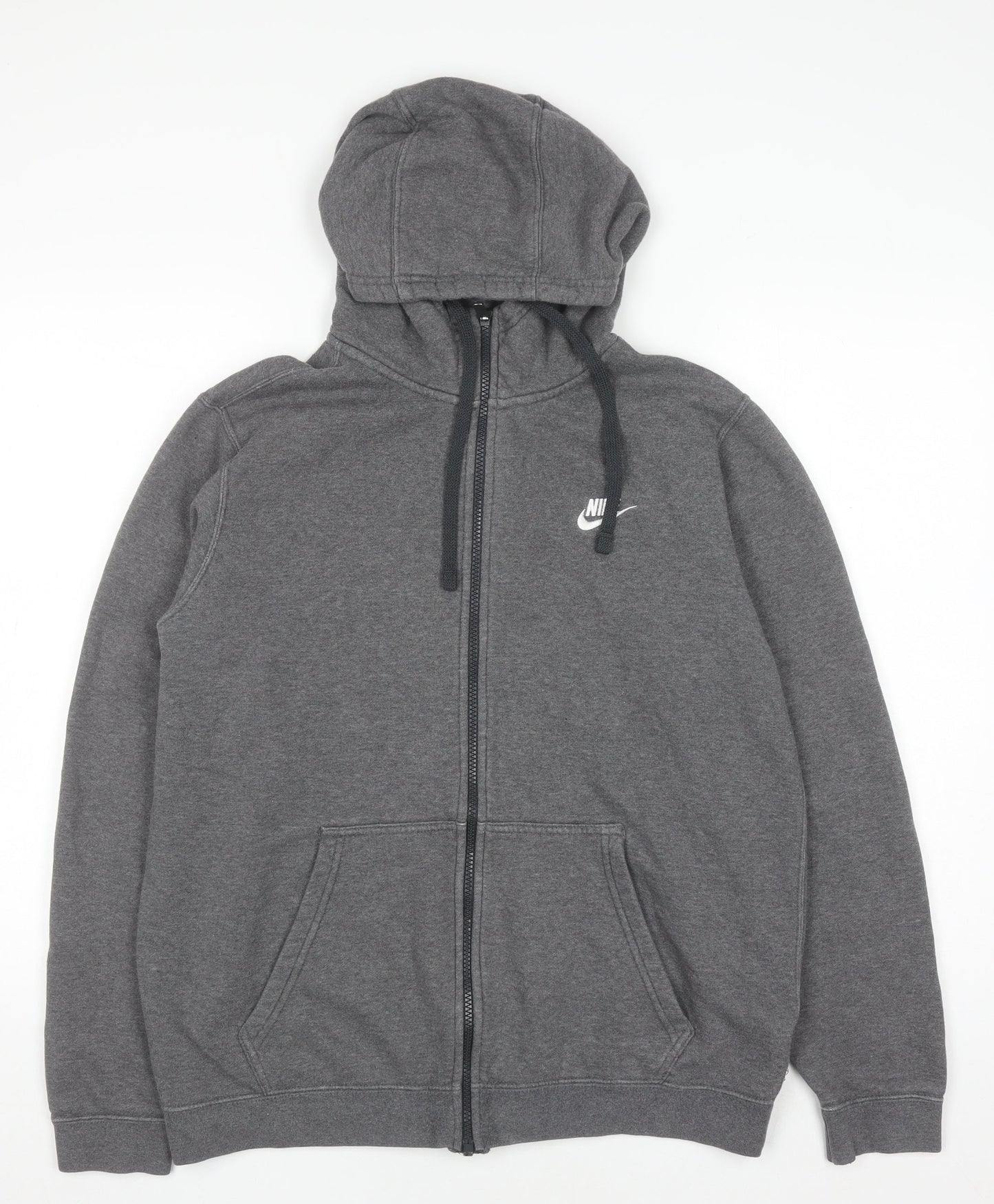 Mens UK Size M Nike Grey Full Zip Hoodie