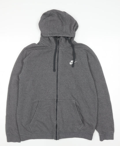 Mens UK Size M Nike Grey Full Zip Hoodie