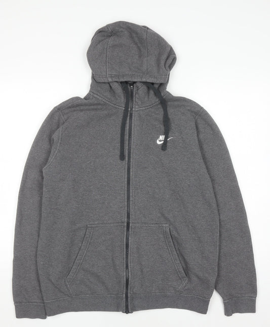 Mens UK Size M Nike Grey Full Zip Hoodie