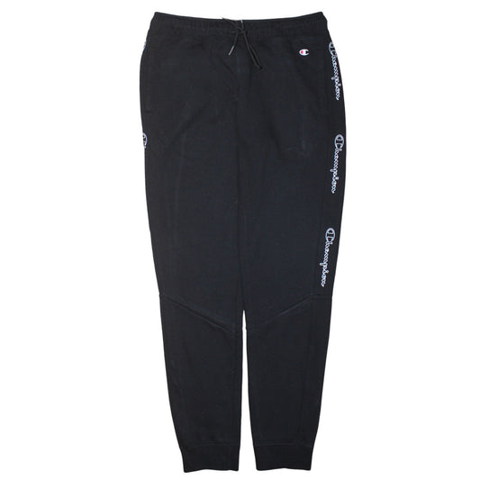 Mens UK Size S Champion Regular Fit Jogger Black Trousers