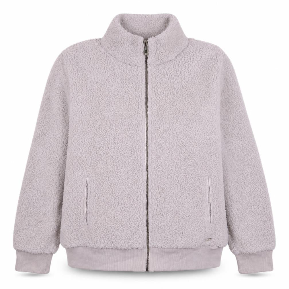 Calvin Klein Women's White Fleece Zip Jacket Size S