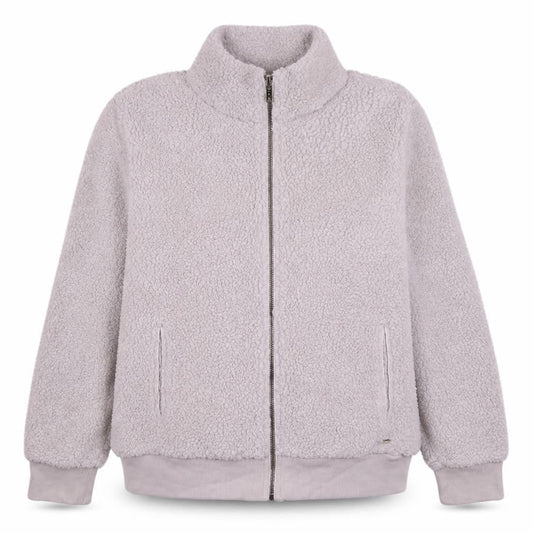 Calvin Klein Women's White Fleece Zip Jacket Size S