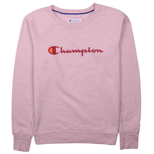 Womens UK Size S Champion Pink Pullover Sweatshirt
