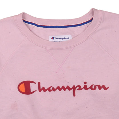 Womens UK Size S Champion Pink Pullover Sweatshirt