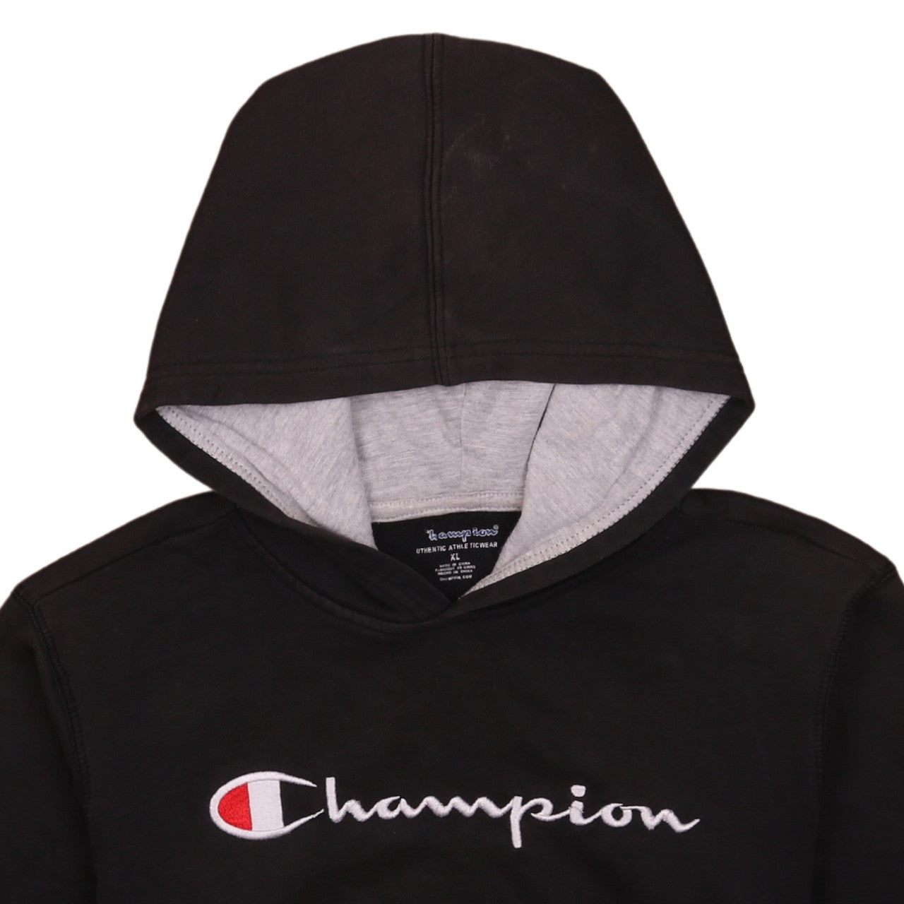 Womens UK Size XL Champion Black Pullover Hoodie