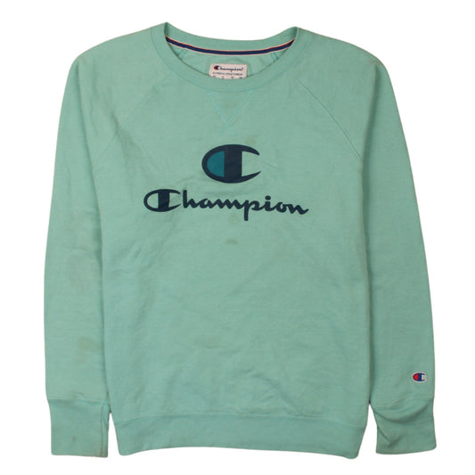 Womens UK Size L Champion Green Pullover Sweatshirt