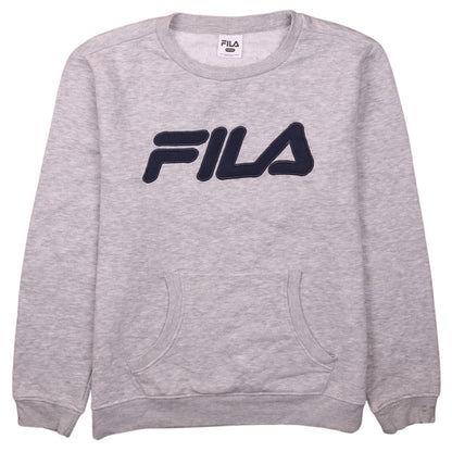 Womens UK Size 14/16 FILA Grey Pullover Sweatshirt