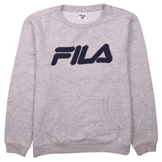 Womens UK Size 14/16 FILA Grey Pullover Sweatshirt