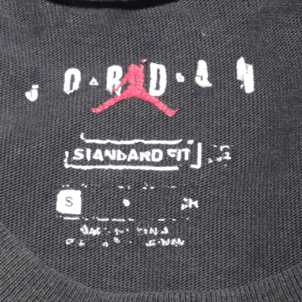 Mens UK Size S Jordan Black  T-Shirt