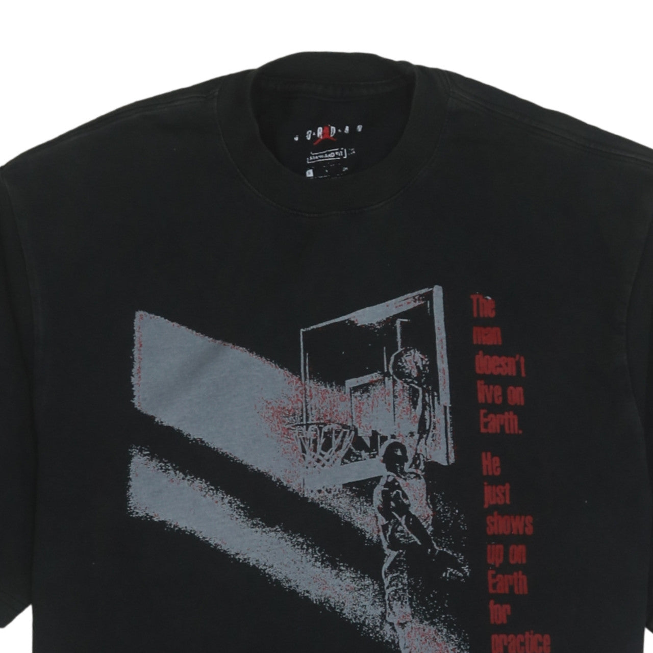 Mens UK Size S Jordan Black  T-Shirt