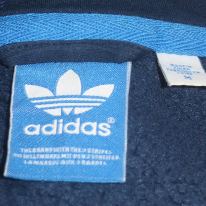 Mens UK Size M adidas Blue Full Zip Hoodie