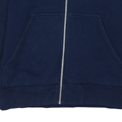 Mens UK Size M adidas Blue Full Zip Hoodie