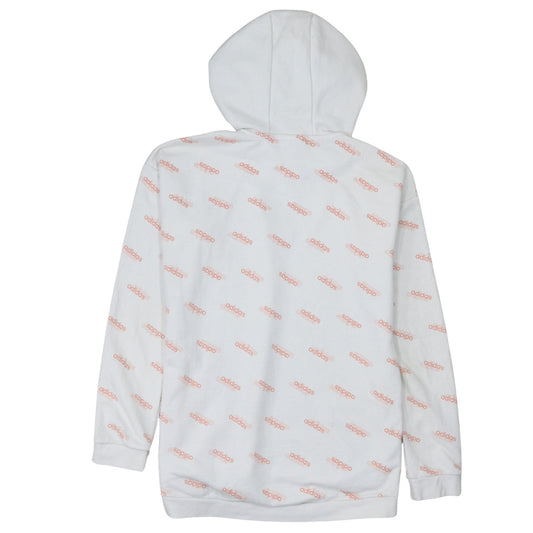 Womens UK Size XS adidas White Pullover Hoodie