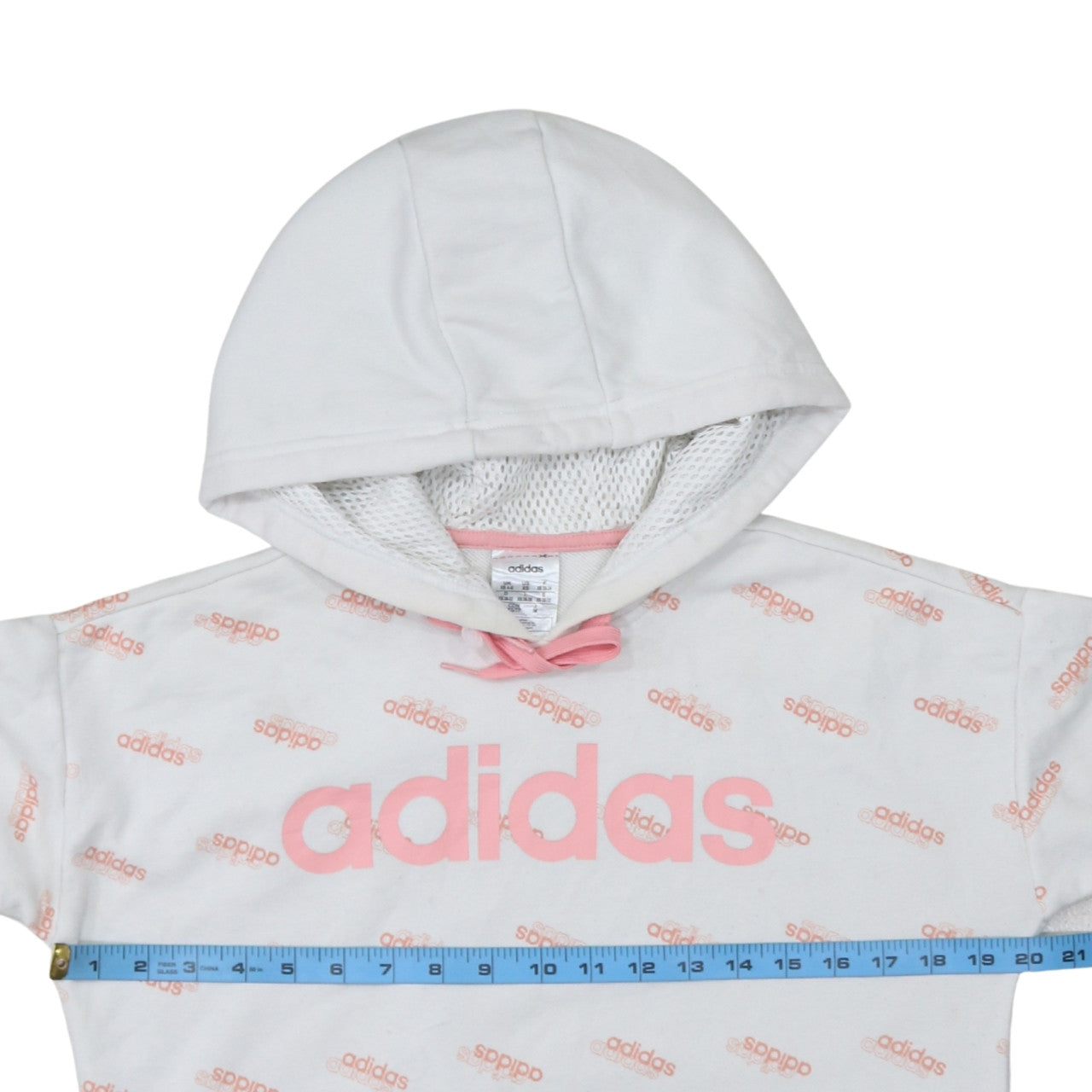 Womens UK Size XS adidas White Pullover Hoodie