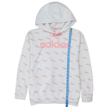 Womens UK Size XS adidas White Pullover Hoodie