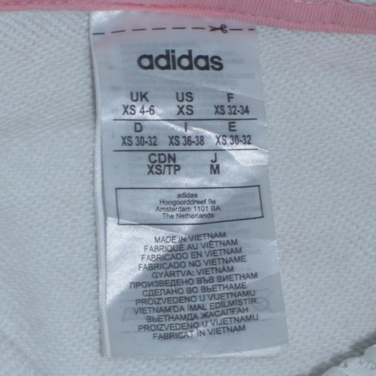Womens UK Size XS adidas White Pullover Hoodie