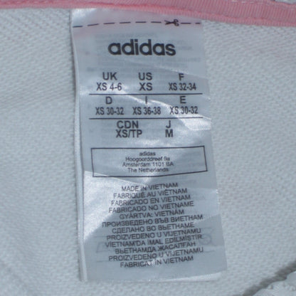 Womens UK Size XS adidas White Pullover Hoodie