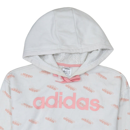 Womens UK Size XS adidas White Pullover Hoodie