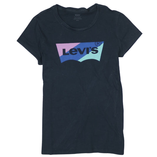 Womens UK Size S Levi's Black Basic T-Shirt
