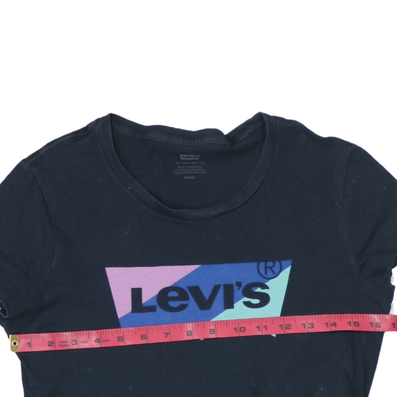 Womens UK Size S Levi's Black Basic T-Shirt