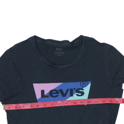 Womens UK Size S Levi's Black Basic T-Shirt