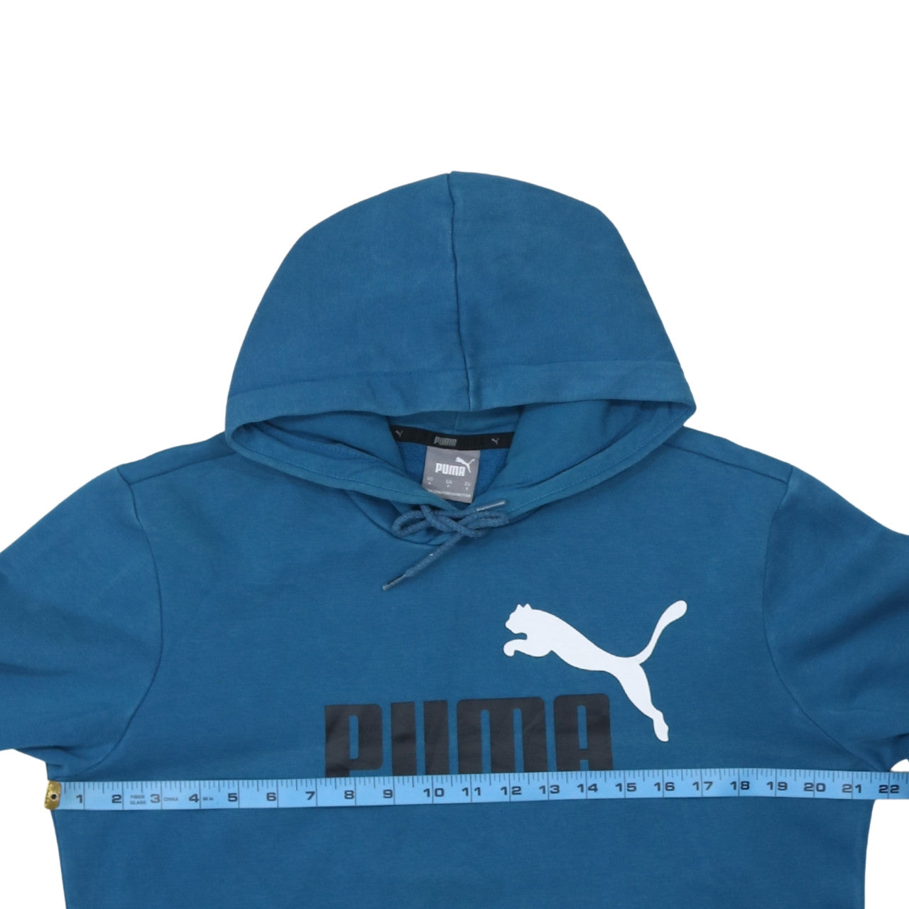 Mens UK Size S PUMA Blue Pullover Hoodie