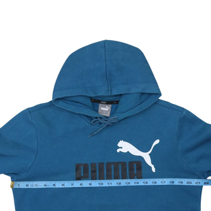 Mens UK Size S PUMA Blue Pullover Hoodie