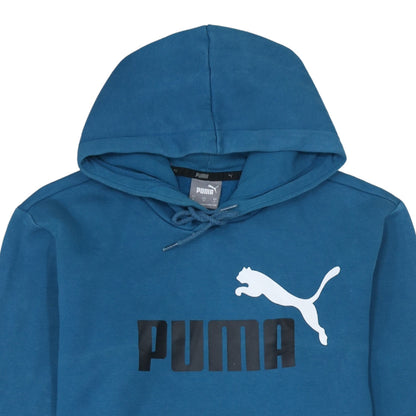 Mens UK Size S PUMA Blue Pullover Hoodie