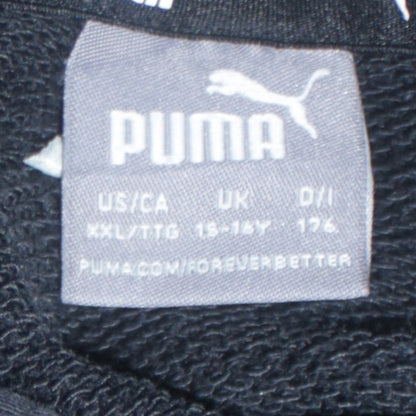 Boys UK Size 15-16 Years PUMA Black Pullover Hoodie