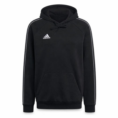 Front view of Adidas Men's Black Pullover Hoodie M Sports Fleece Sweatshirt
