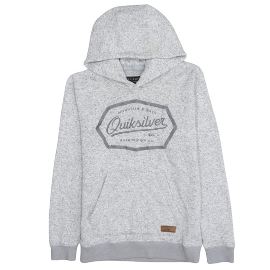 Womens UK Size L Quiksilver Grey Pullover Hoodie