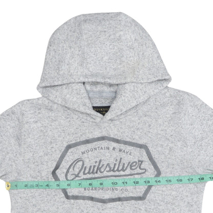 Womens UK Size L Quiksilver Grey Pullover Hoodie