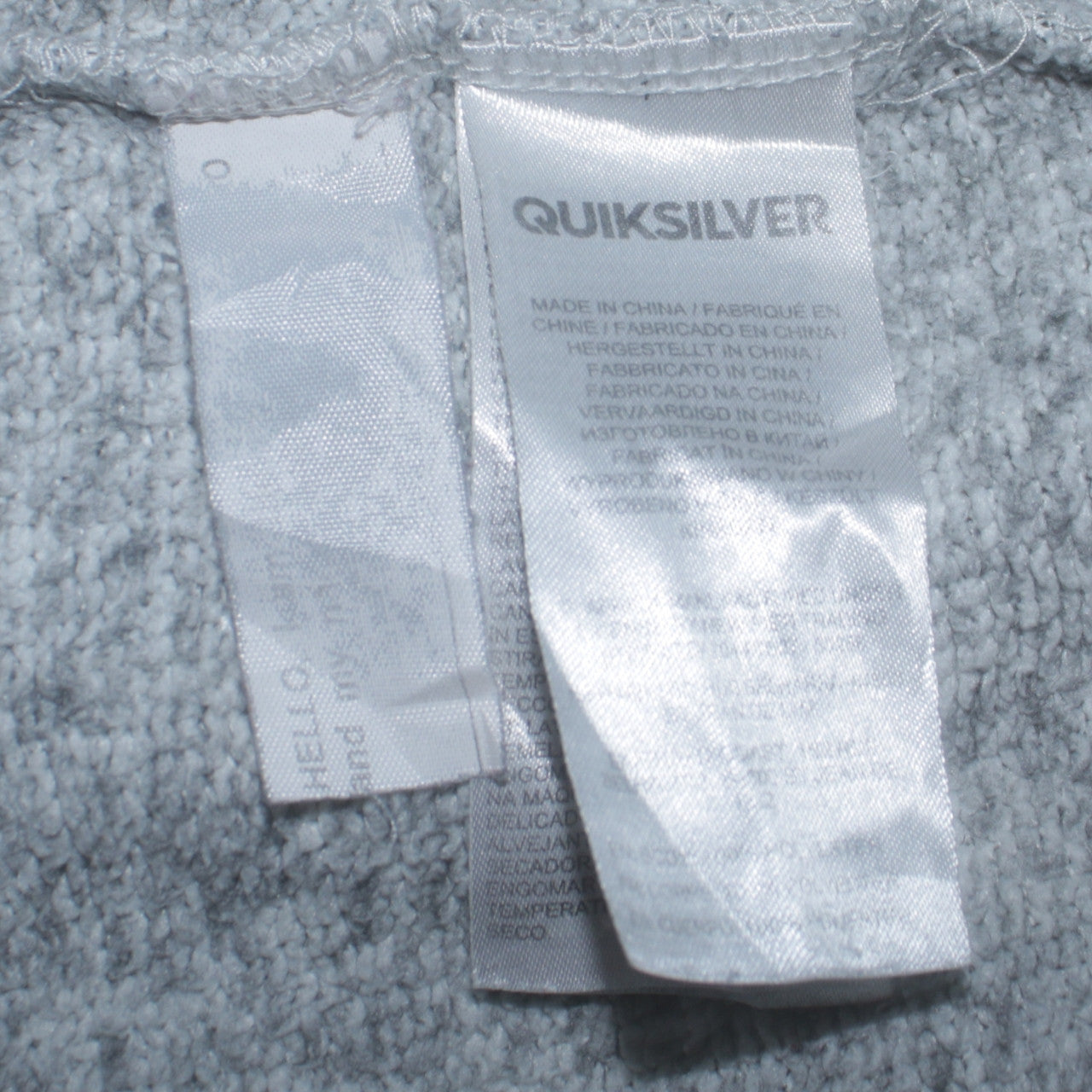 Womens UK Size L Quiksilver Grey Pullover Hoodie